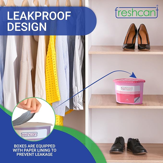 Moisture Absorber Bundle, Room and Closet Freshener, Moisture and Odor Absorber for Home, Rooms, Basement, Garage, Prevent