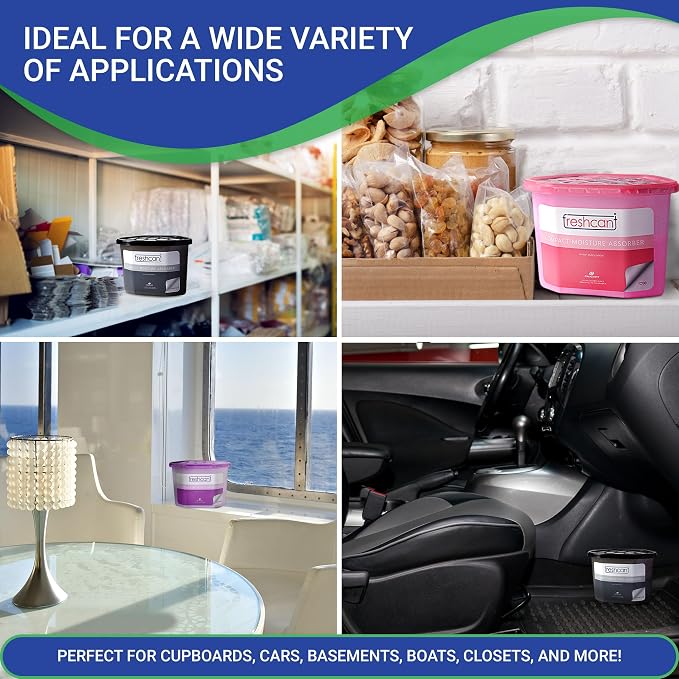 Moisture Absorber Bundle, Room and Closet Freshener, Moisture and Odor Absorber for Home, Rooms, Basement, Garage, Prevent