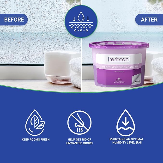 Moisture Absorber Bundle, Room and Closet Freshener, Moisture and Odor Absorber for Home, Rooms, Basement, Garage, Prevent