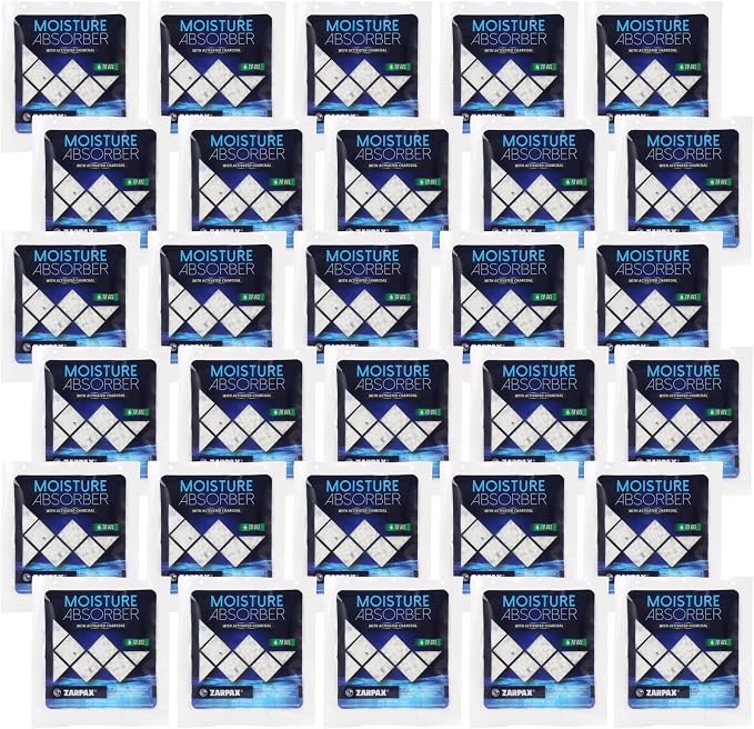 Moisture Absorber Sachets Activated Charcoal 1.4 oz/40g - Remove Excess Moisture In Air - Desiccant Dehumidifier for Closet