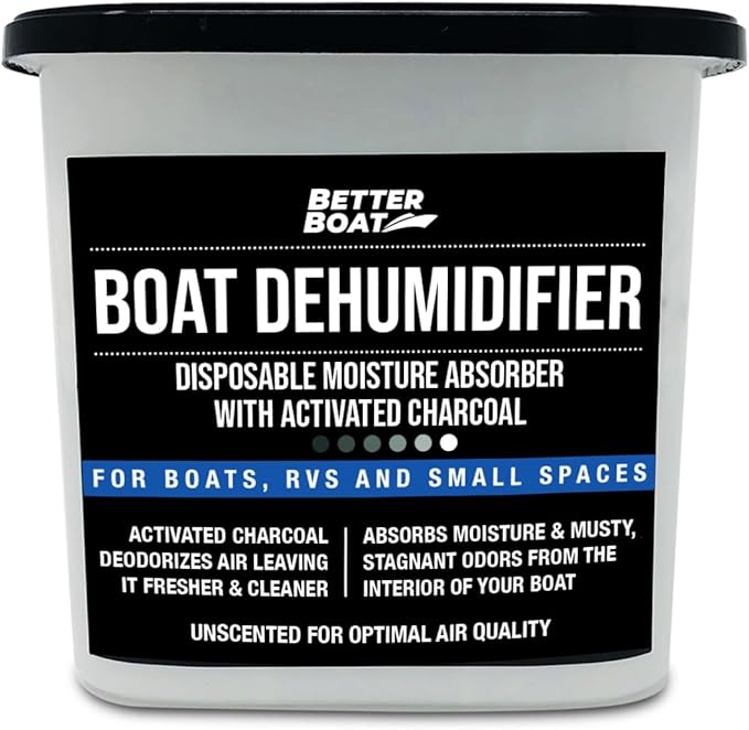 Moisture Absorber with Activated Charcoal Dehumidifier Bucket, Unscented Odor Absorber for Closet Basement