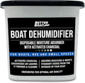 Moisture Absorber with Activated Charcoal Dehumidifier Bucket, Unscented Odor Absorber for Closet Basement