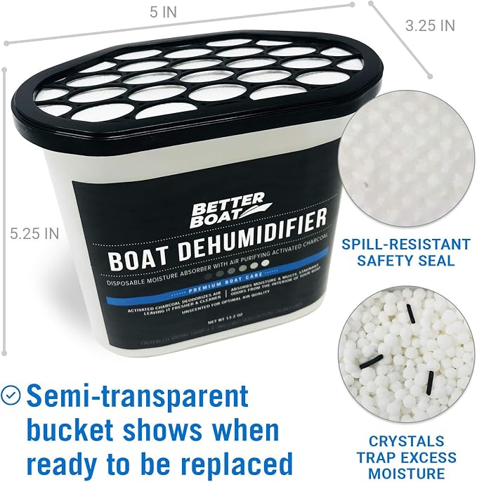 Moisture Absorber with Activated Charcoal Dehumidifier Bucket, Unscented Odor Absorber for Closet Basement, alternate view 6