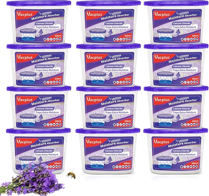 Moisture Absorbers, 10.5 Oz Humidity Absorber Boxes Attracts Extra Moisture from Your Bathroom, Closet, Kitchen & Study