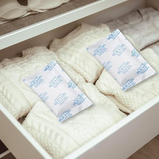Moisture Absorbers – 100 Gram 12 Packs Silica Gel Packets, Desiccant Packs for Storage, Food Safe Desiccant for, alternate