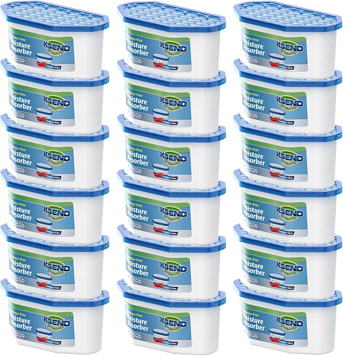 Moisture Absorbers, 18 Pack, Compact Dehumidifier for Closet, Efficient Humidity Absorber Boxes, Moisture Absorber for