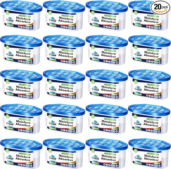 Moisture Absorbers 20 Pack, Attract and Trap Excess Moisture from Your Bathroom, Kitchen,Closet, product image