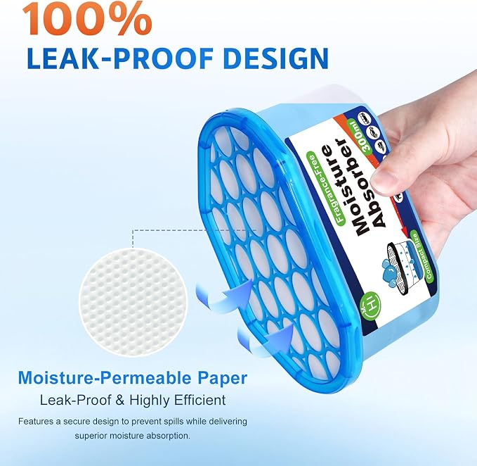 Moisture Absorbers 20 Pack, Attract and Trap Excess Moisture from Your Bathroom, Kitchen,Closet, alternate product view 3