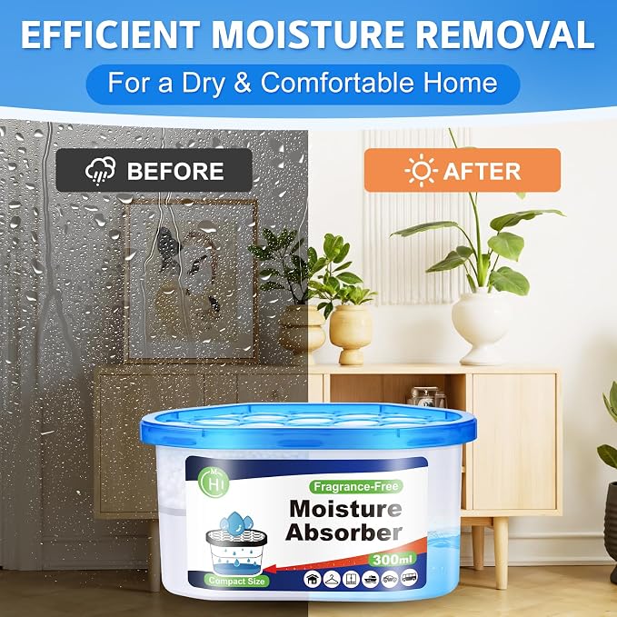 Moisture Absorbers 20 Pack, Attract and Trap Excess Moisture from Your Bathroom, Kitchen,Closet, alternate product view 6