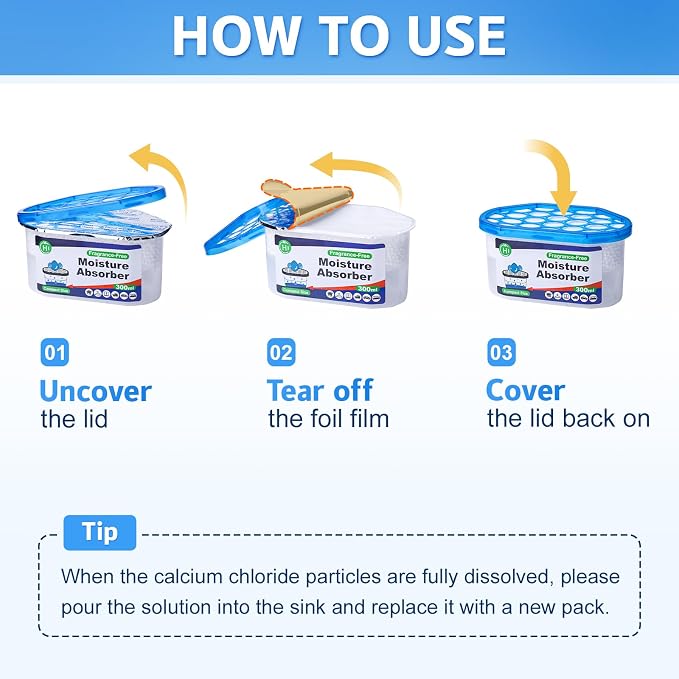 Moisture Absorbers 20 Pack, Attract and Trap Excess Moisture from Your Bathroom, Kitchen,Closet, alternate product view 7