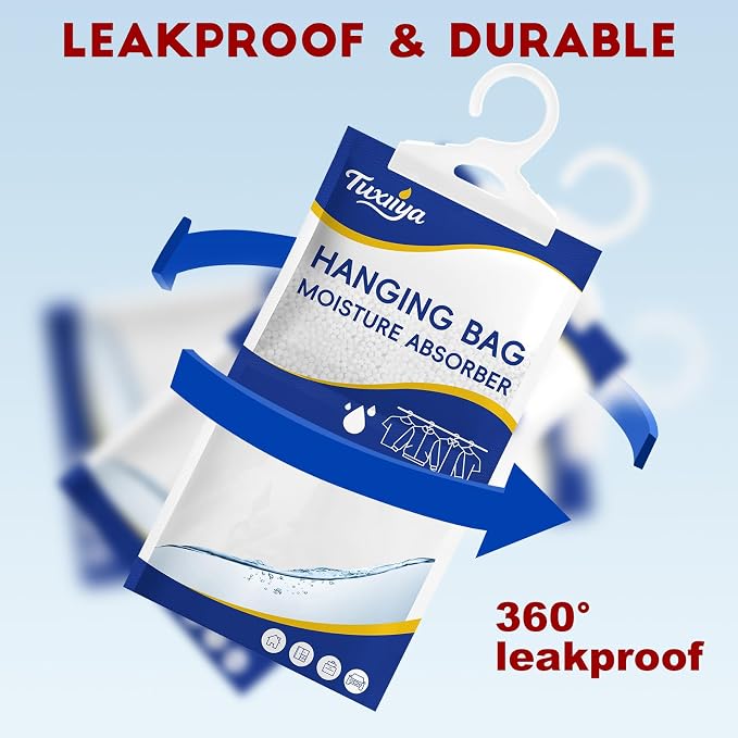 Moisture Absorbers 20 Pack,Hanging Closet Dehumidifier Bags,Moisture Absorbing Bags, Desiccant,Moisture Absorbing Bags for