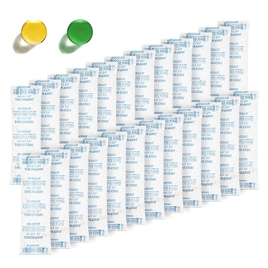 Moisture Absorbers – 250 Packs 5 Gram Silica Gel Packs Food Grade Desiccant Packs, Premium Desiccant Packets for