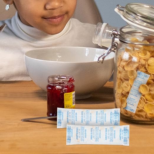 Moisture Absorbers – 250 Packs 5 Gram Silica Gel Packs Food Grade Desiccant Packs, Premium Desiccant Packets for, alternate