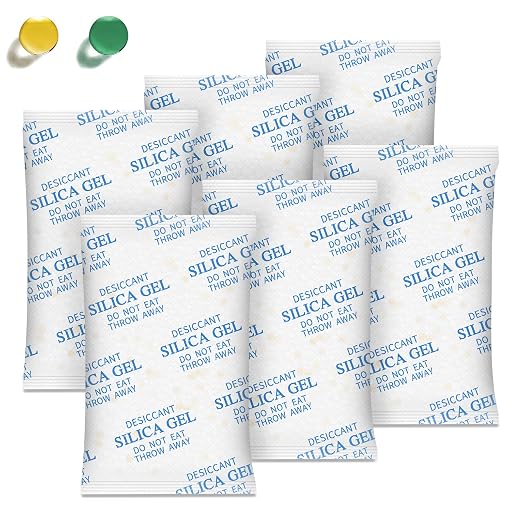 Moisture Absorbers - 50 Gram 22 Packs Silica Gel Packets with Color Indicating, Desiccant Packs for Storage, Food Grade