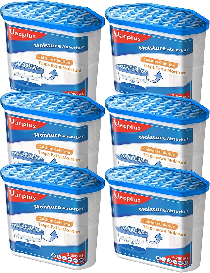 Moisture Absorbers 6 Pack, Portable Humidity Absorber Boxes for Your Bathroom, Closet & Car, Dehumidifier with