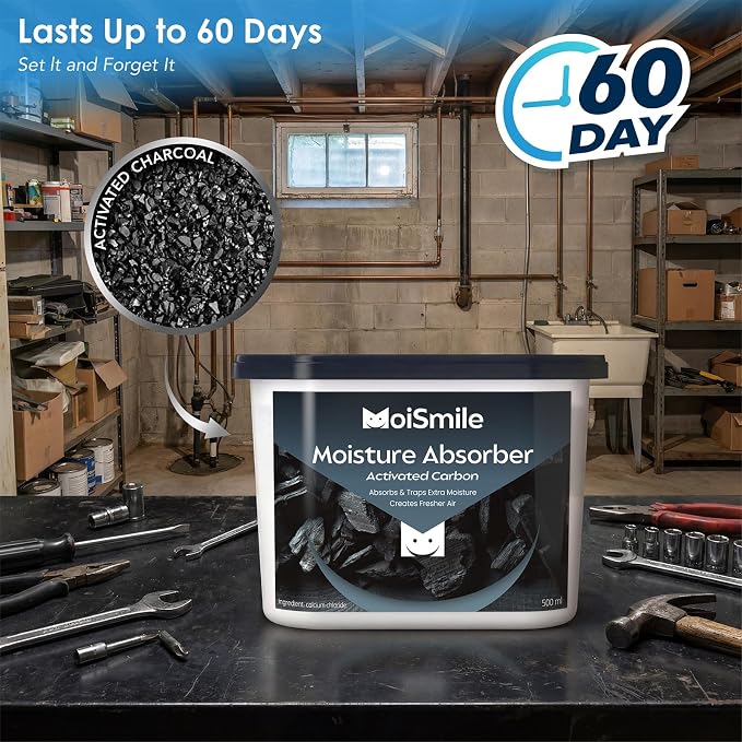Moisture Absorbers 6 Packs, 10.8 Oz Activated Charcoal Efficient Humidity Absorber & Odor Absorber Boxes, alternate view 3