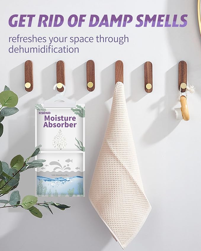 Moisture Absorbers 8 Packs - 9.8 oz Dehumidifier Bags, Portable Moisture Hanging Bags for Closet, Bathroom and, alternate