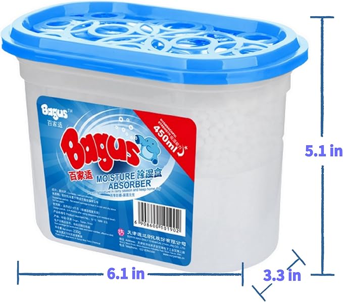 Moisture absorbers Boxes (6 Pack) - 10.5 Oz, Dehumidification Box, Moisture Absorber for Closet, Bathroom, Storage, Kitchens