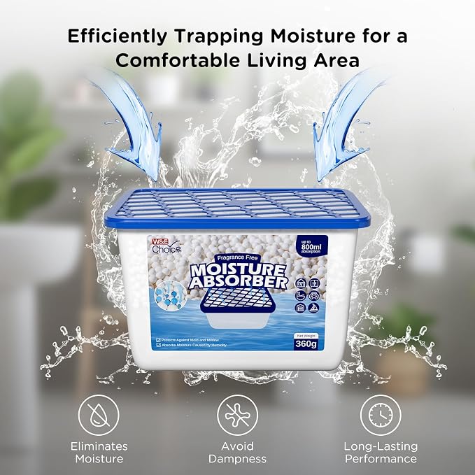Moisture Absorbers, Fragrance-Free Dehumidifier Boxes for Home, Bathroom, Closet, RV & Car, alternate product view 2