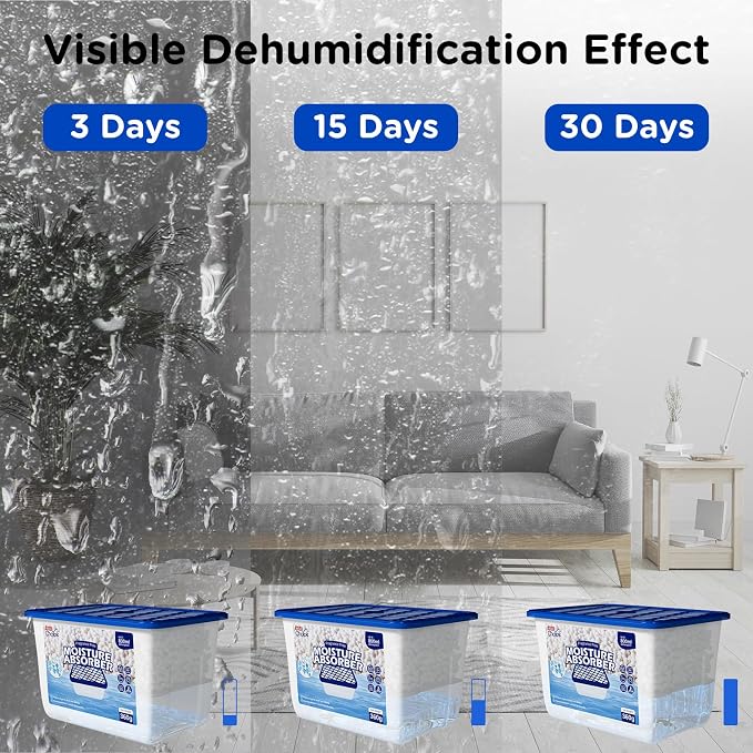 Moisture Absorbers, Fragrance-Free Dehumidifier Boxes for Home, Bathroom, Closet, RV & Car, alternate product view 5