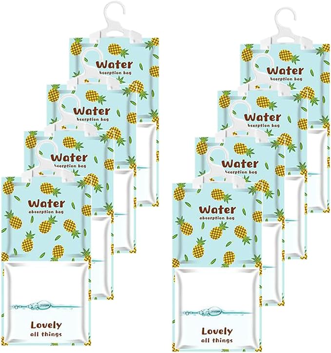 Moisture Absorbers Packets, 8 Pack - Eliminates Musty Odors for Fresher, Cleaner Air, Humidity Packs, Dessicant Packets