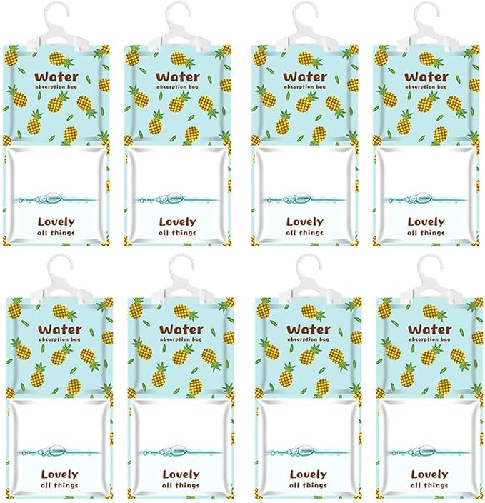 Moisture Absorbers Packets, 8 Pack - Eliminates Musty Odors for Fresher, Cleaner Air, Humidity Packs, Dessicant Packets