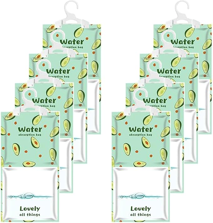 Moisture Absorbers Packets, 8 Pack - Eliminates Musty Odors for Fresher, Cleaner Air, Humidity Packs, Dessicant Packets