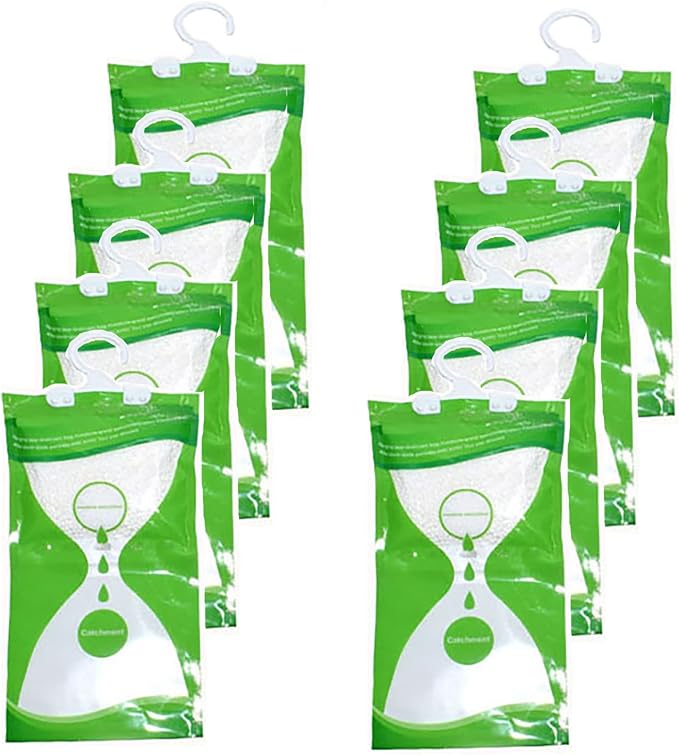 Moisture Absorbers Packets, 8 Pack - Eliminates Musty Odors for Fresher, Cleaner Air, Humidity Packs, Dessicant Packets
