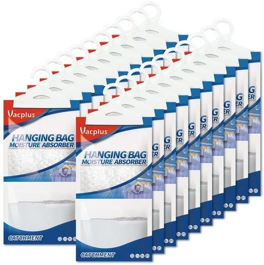 Moisture Absorbers Packets, Fragrance Free 20 Pack, Humidity Packs, Dessicant Packets, Hanging Closet Dehumidifier Bags