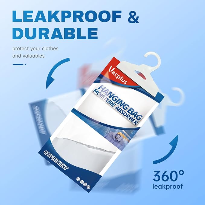 Moisture Absorbers Packets, Fragrance Free 20 Pack, Humidity Packs, Dessicant Packets, Hanging Closet Dehumidifier Bags