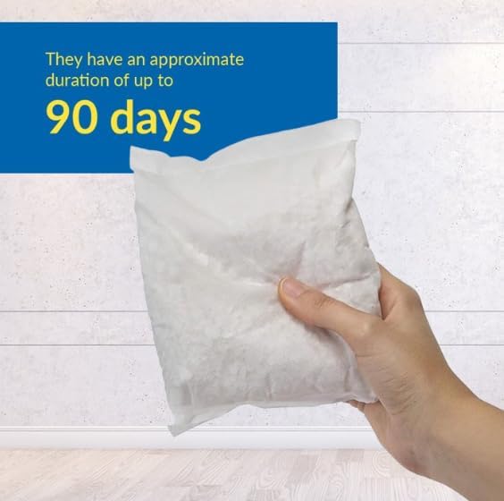Moisture Absorbers Refills for 8.8 Oz Dehumidifier, 18 Count, 6 Packs of 3 Humidity Absorber Bags, Pre Measured Non Electric