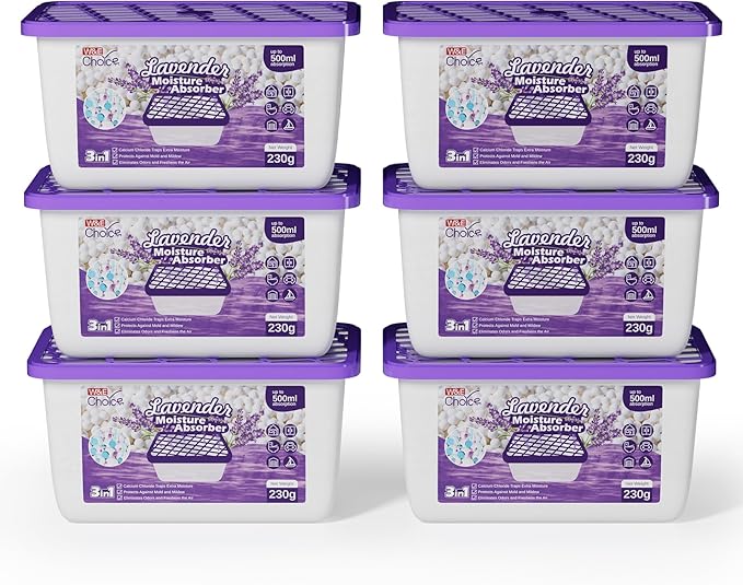 Moisture Absorbers With Lavender Scent, Portable Dehumidifier for Closet&Bathrooms, Kitchen, product image