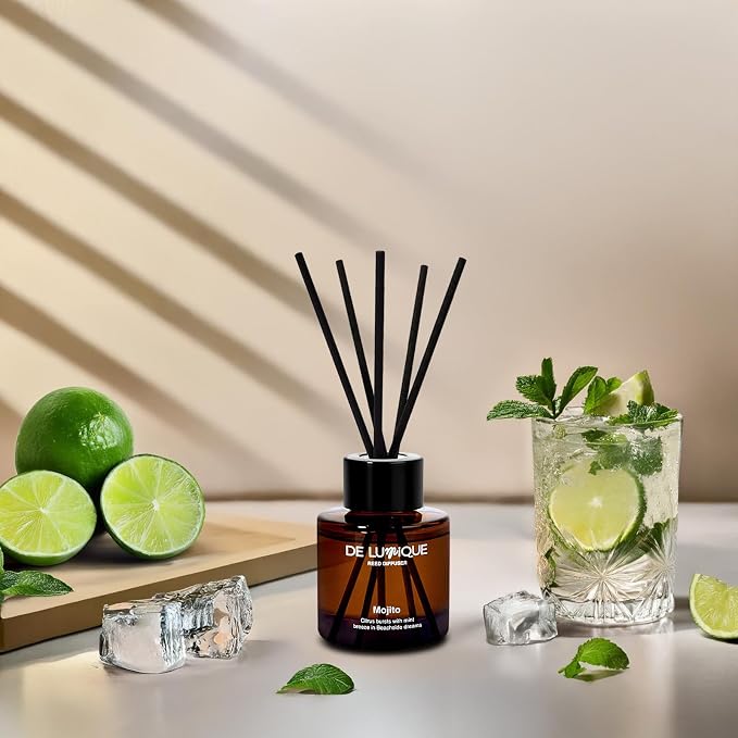 Mojito Reed Diffuser Oil – Long-Lasting Diffusers for Home with Lime, Mint, Apple & Rum – Premium Essential Oils for Room