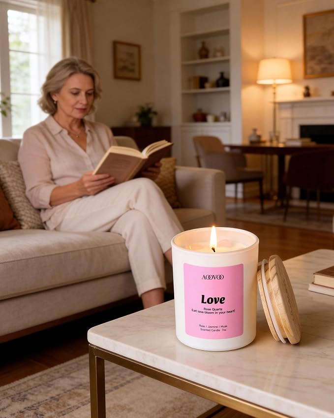 Mom Candles Set for Women - 4 Pack Candles for Home Scented, 28 oz 200h, Aromatherapy Candle with Crystals, alternate product
