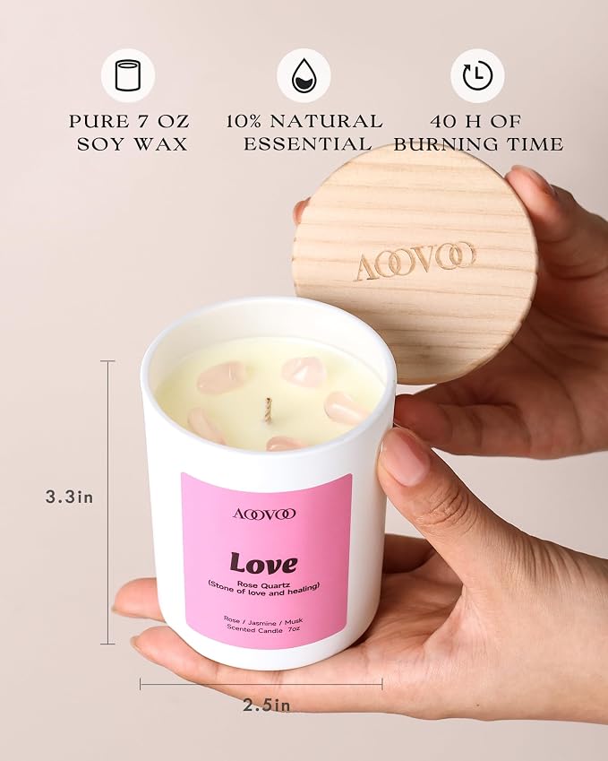 Mom Candles Set for Women - 4 Pack Candles for Home Scented, 28 oz 200h, Aromatherapy Candle with Crystals, alternate product