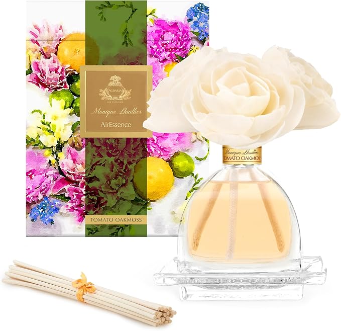 Monique Lhuillier Tomato Oakmoss AirEssence Fragrance Reed Diffuser, 7.4 Oz, product image