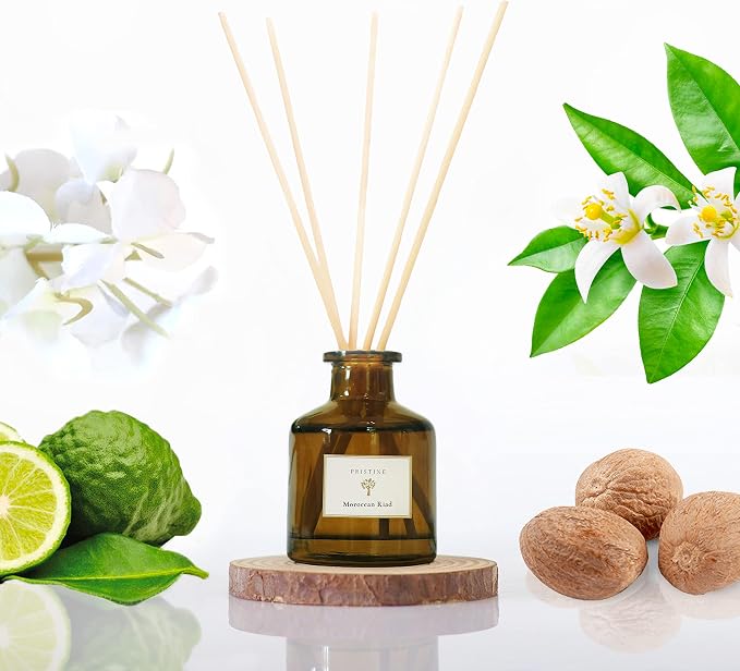 Moroccan Riad/Inspired by Venetian Reed Diffuser for Home | Refreshing Blend of Bergamot, Orange, Earthy Oud Reed Diffuser