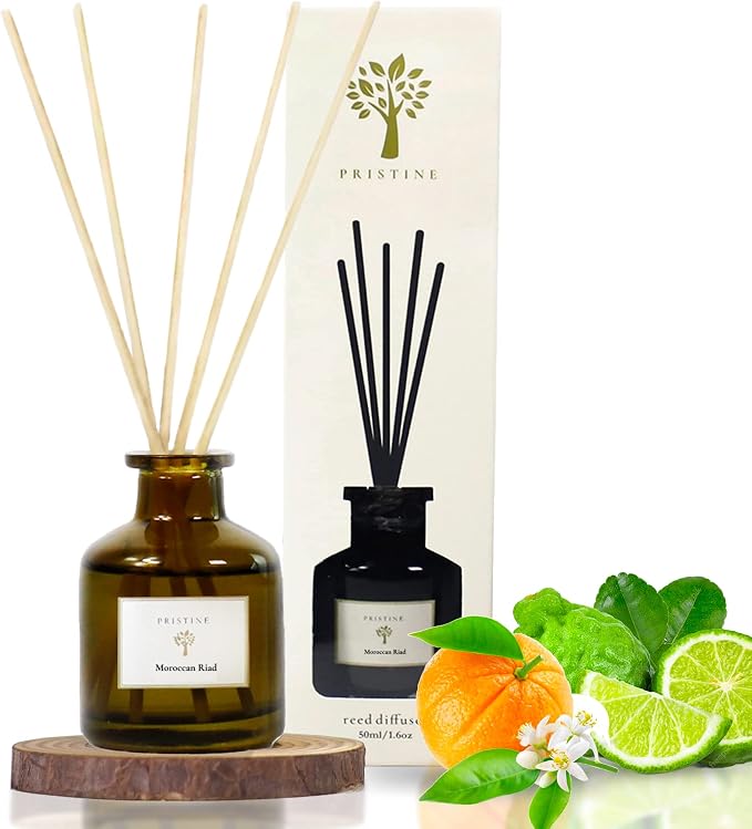 Moroccan Riad/Inspired by Venetian Reed Diffuser for Home | Refreshing Blend of Bergamot, Orange, Earthy Oud Reed Diffuser