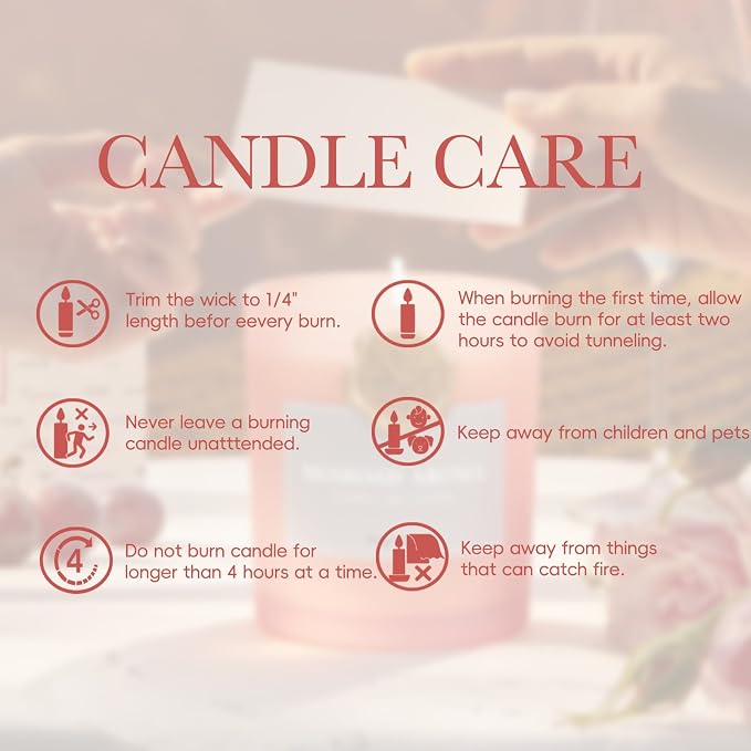 MOSROD Luxury Rose & Agarwood Scented Candles Gift Set, 2 Packs, Natural Soy Romantic Aromatherapy Jar Candle Gift for Her