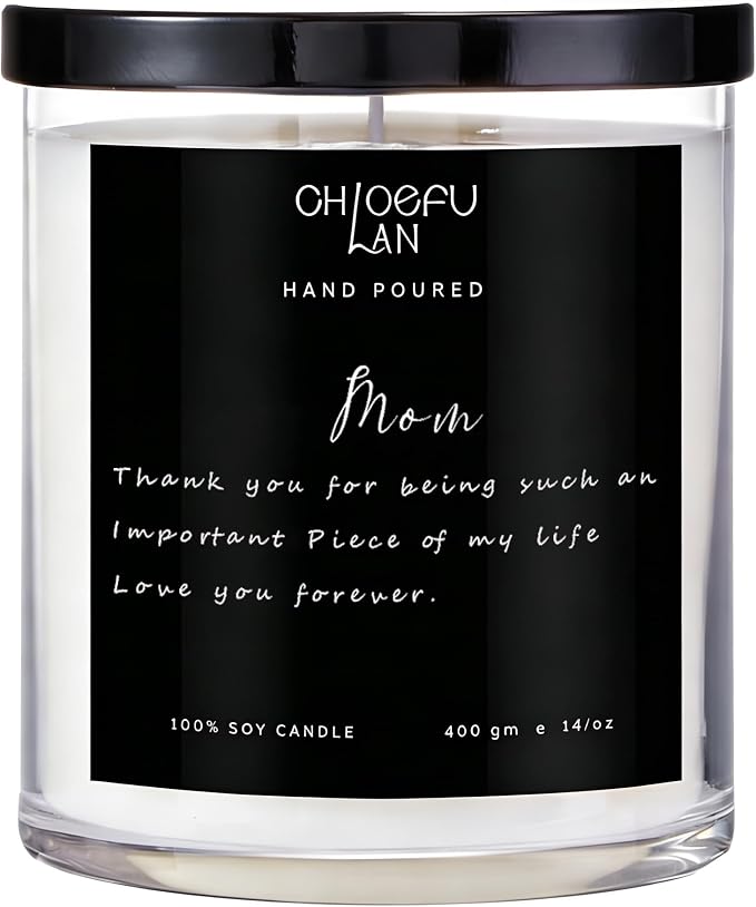 Mothers Day Gifts from Daughter Son Kids, Mom Birthday Gifts, Mom Gift, Lavender Candles, 400g Soy Candle for Home Scented