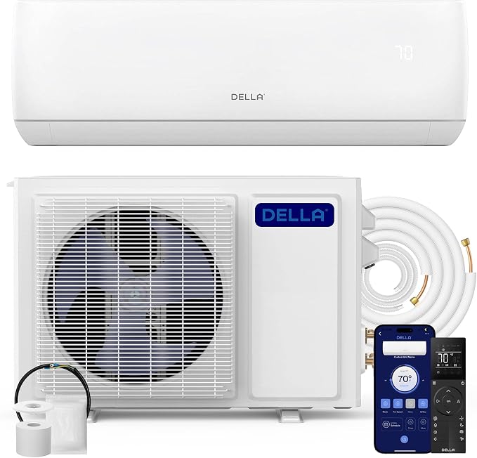 Motto Series 12000 BTU 20 SEER2 115V Mini Split AC, Cools Up to 550 Sq.Ft, Works with Alexa and Wifi, Ductless Inverter