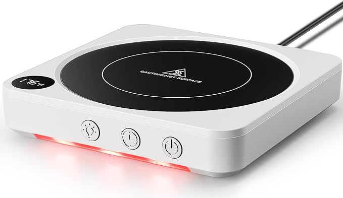 Mug Warmer - 36W Coffee Mug Warmer for Desk with Temperature Display, 2-12Hrs Auto Shut Off, Smart Candle Warmer