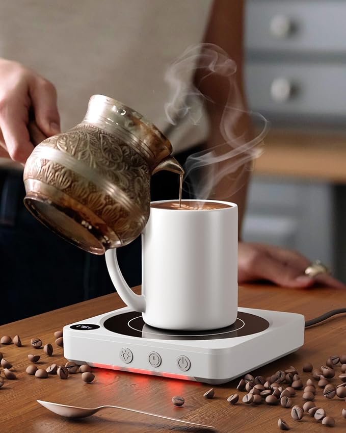 Mug Warmer - 36W Coffee Mug Warmer for Desk with Temperature Display, 2-12Hrs Auto Shut Off, Smart Candle Warmer, alternate