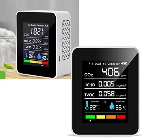 Multi Sensor Air Quality Monitor for CO2 HCHO TVOC Temperature Humidity Detection, alternate product view 5