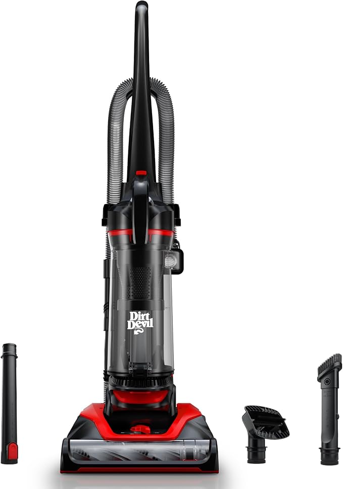 Multi-Surface Extended Reach+ Upright Bagless Vacuum Cleaner for Carpet and Hard Floor, Powerful, Lightweight, Corded Vacuum