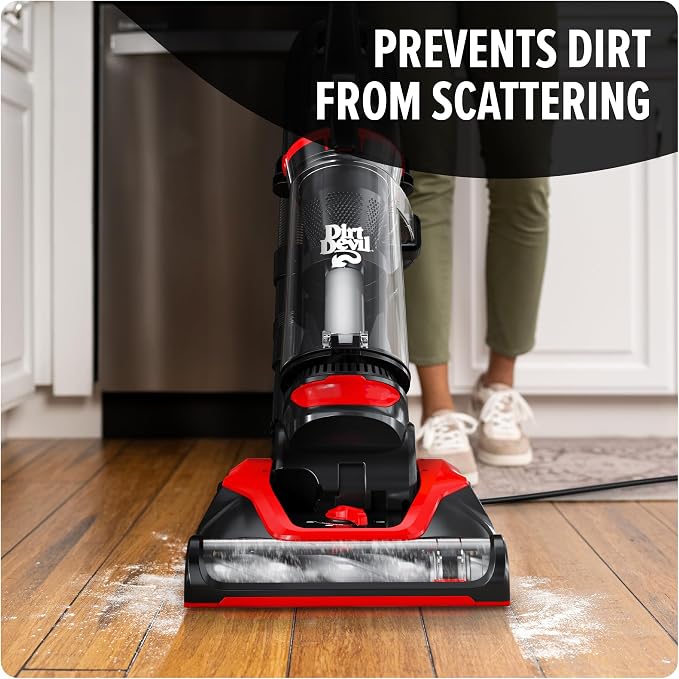 Multi-Surface Extended Reach+ Upright Bagless Vacuum Cleaner for Carpet and Hard Floor, Powerful, Lightweight, Corded Vacuum