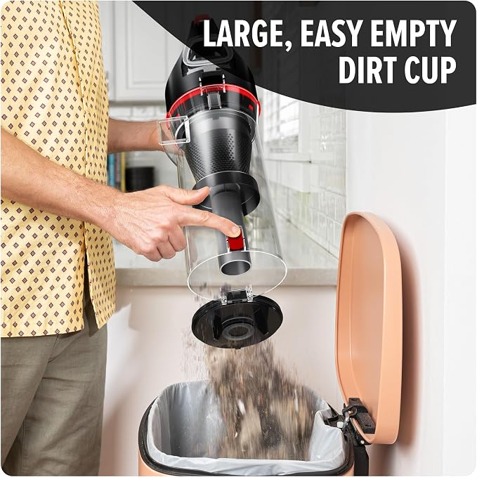 Multi-Surface Extended Reach+ Upright Bagless Vacuum Cleaner for Carpet and Hard Floor, Powerful, Lightweight, Corded Vacuum