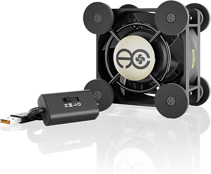 MULTIFAN Mini, Compact 40mm x 20mm USB Fan, UL-Certified for VR Gear, Aquarium, Roku, Router, Raspberry Pi, Cosplay, Helmet