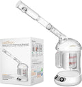 Nano Ionic Facial Steamer with Removable Water Cup, Face Steamer 360° Rotatable Sprayer Warm Mist Face Humidifier for Home