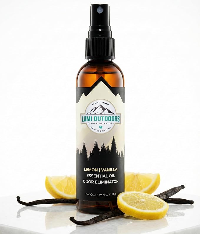 Natural Air Freshener - Lemon Vanilla - Essential Oil Odor Eliminating Room Spray, product image